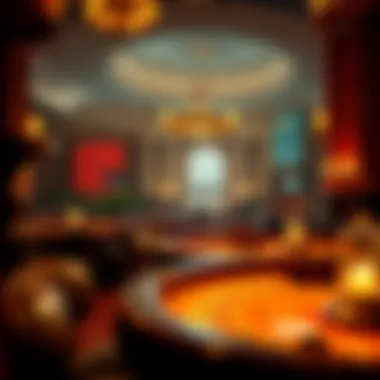 A historical depiction of early gambling establishments showcasing the evolution of casino games
