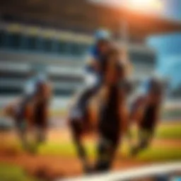A jockey riding a horse during a race