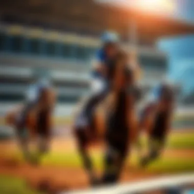 A jockey riding a horse during a race