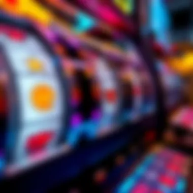 Slot Machine Mechanics in Action Close-up of slot machine reels in action