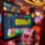 Illustration of a digital casino interface showcasing bonus codes