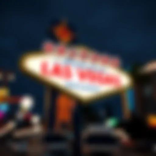 The iconic Welcome to Las Vegas sign illuminated at night