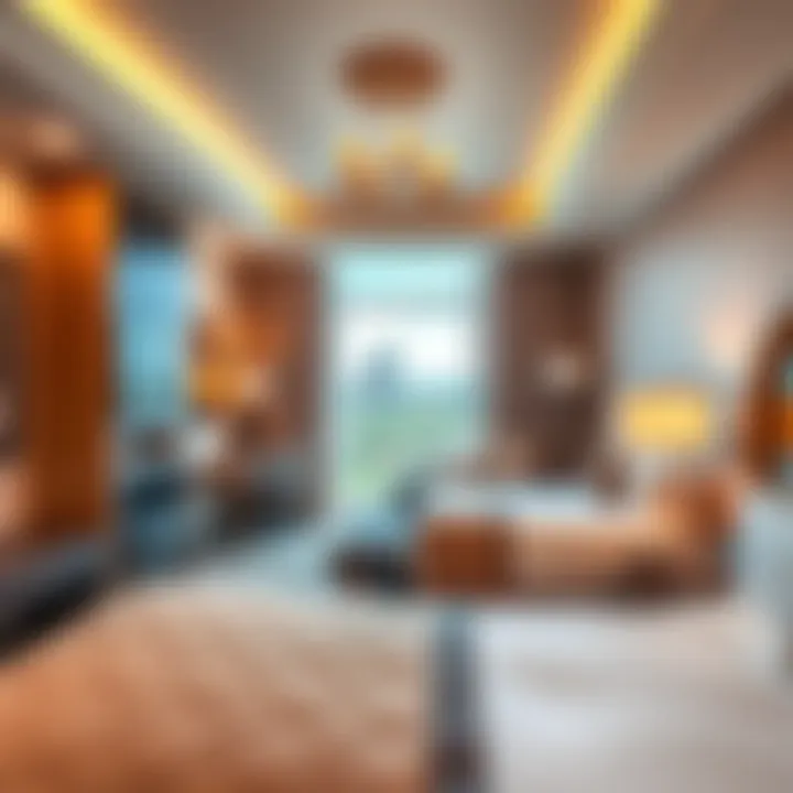 Luxurious hotel room interior at Wind Creek Bethlehem, emphasizing comfort and style