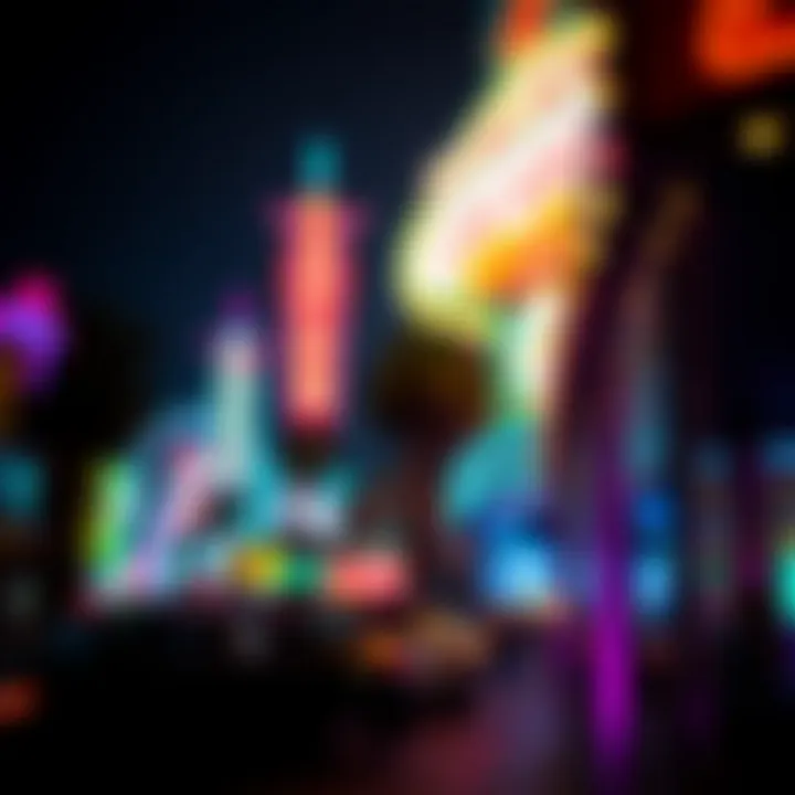 Vibrant nightlife of Las Vegas with neon lights