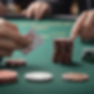 A close-up of chips being placed on a side bet in Free Bet Blackjack