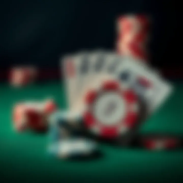 Illustration of poker chips and cards