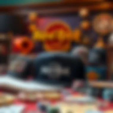 Elegant display of memorabilia highlighting Hard Rock Casino's cultural impact