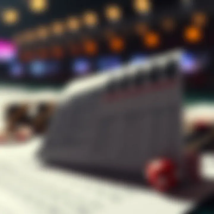 A detailed view of betting slips and odds