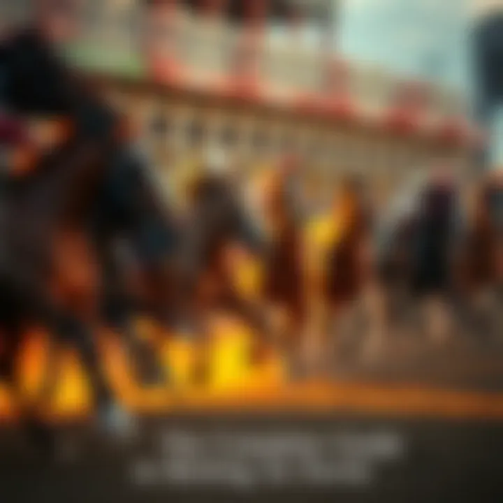 Racing horses at the starting gate