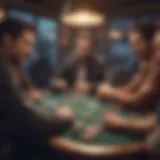 A group of friends enjoying a poker night together