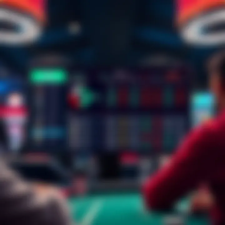 A digital screen displaying tournament statistics and player rankings