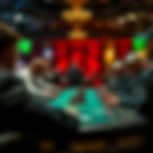 An intense moment at a high-stakes poker tournament