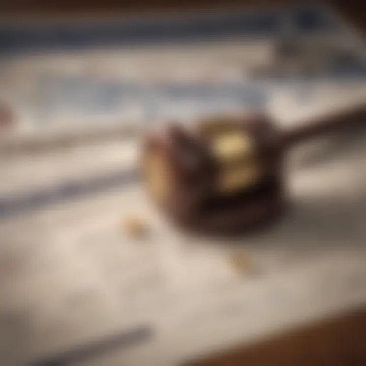 A gavel and legal documents symbolizing lottery laws