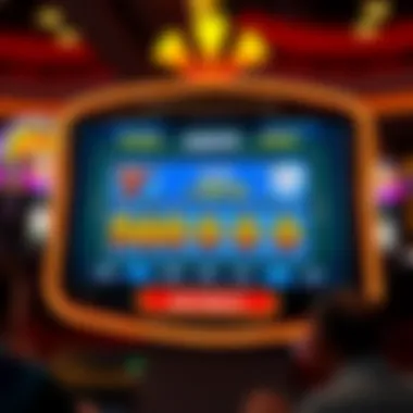 A digital screen displaying jackpot winnings