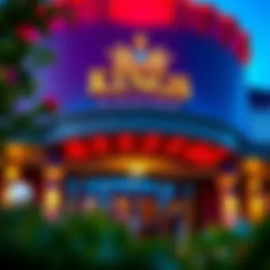 Exterior view of Kings Casino NC showcasing its vibrant entrance