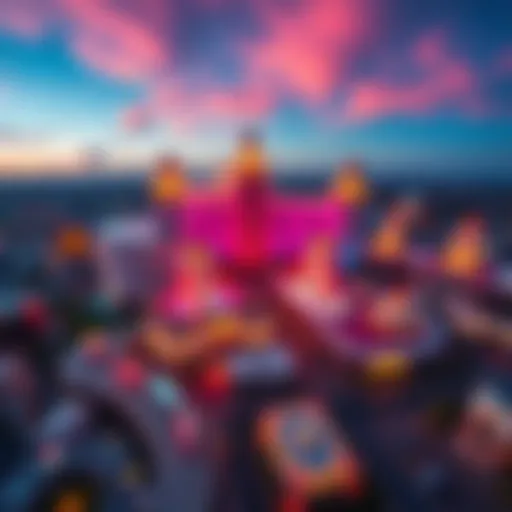 A stunning aerial view of the largest casino in Sacramento, showcasing its grandeur and architectural design.