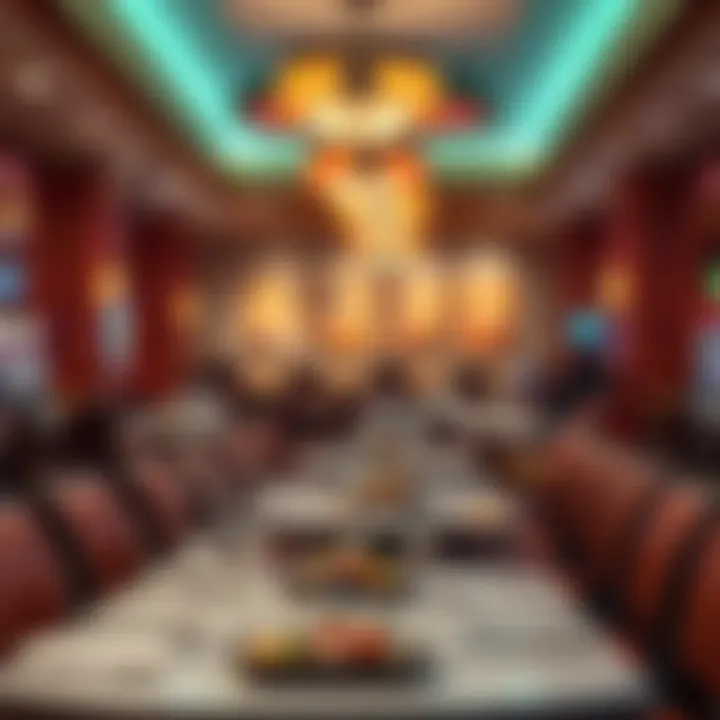 Dining Experience at Sacramento's Largest Casino An inviting dining area within the casino featuring diverse culinary options, illustrating the dining experience offered.