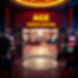 Casino entrance with age verification signage