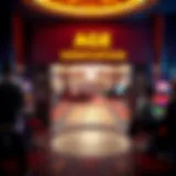 Age Verification at Casino Entrance Casino entrance with age verification signage