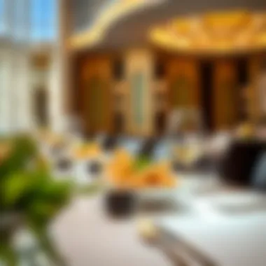 Gourmet dining at the Marriott restaurant