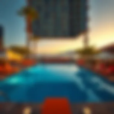 Relaxing poolside area at the hotel