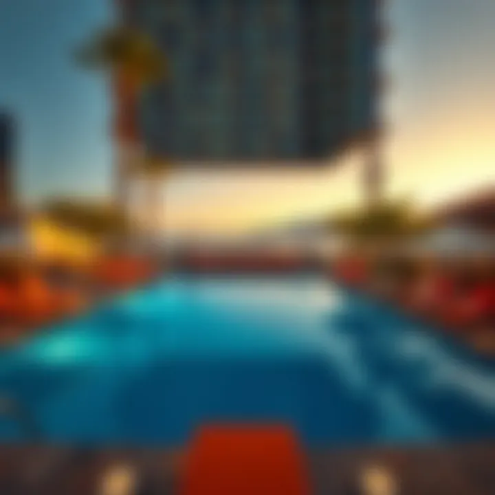 Relaxing poolside area at the hotel