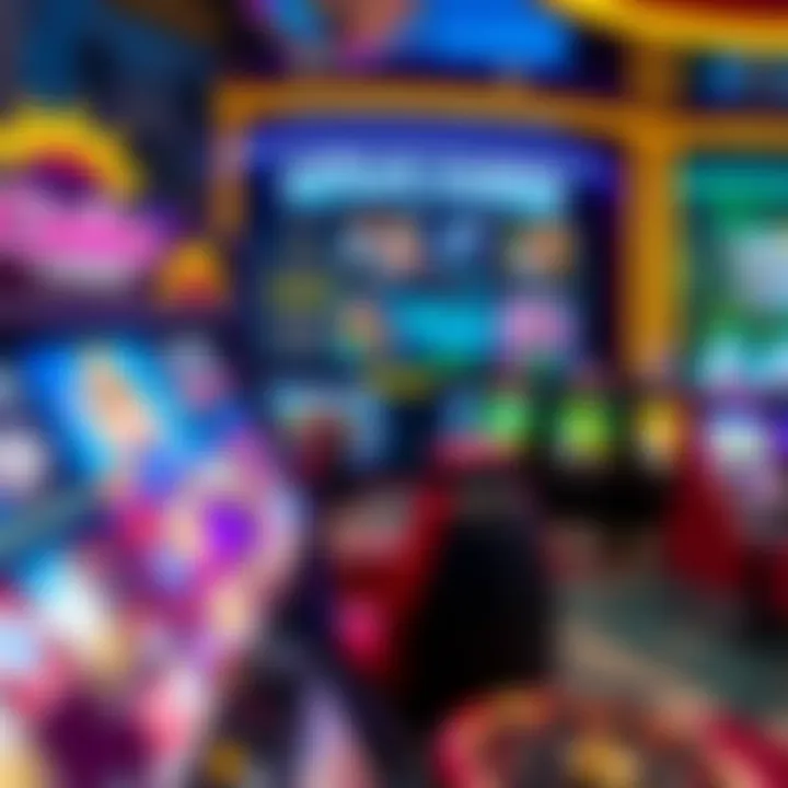 A vibrant casino interface showcasing various online games