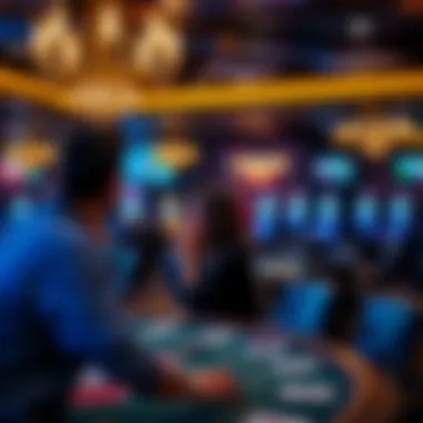An inviting poker room atmosphere highlighting responsible gaming practices