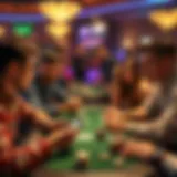 A group of friends engaged in mobile poker