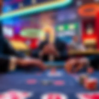 Strategic decision-making in a game of black jack with highlighted options