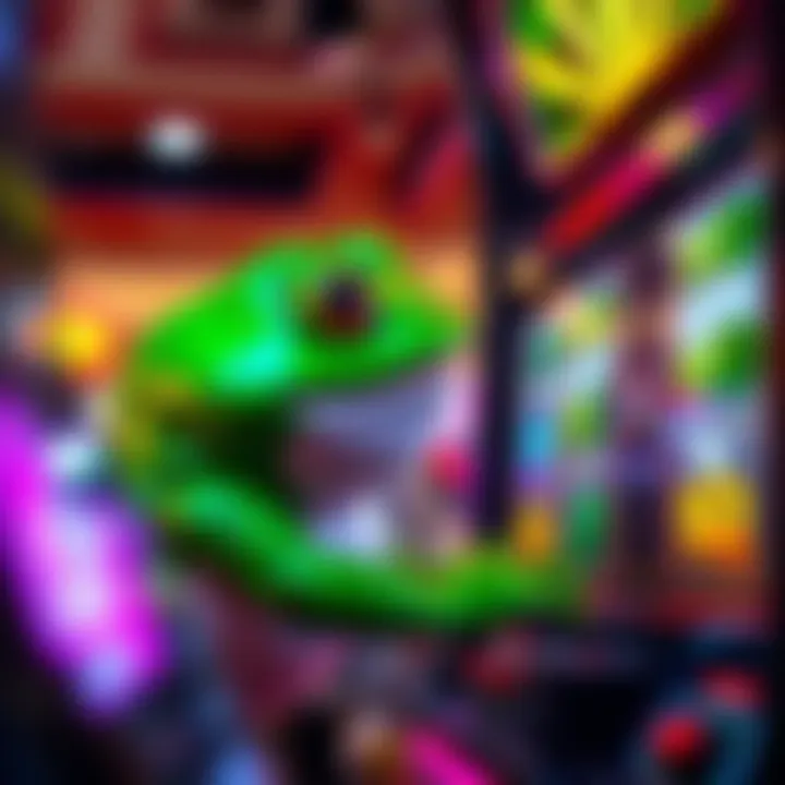 An engaging gameplay scene from the Money Frog slot machine highlighting the excitement of spinning the reels