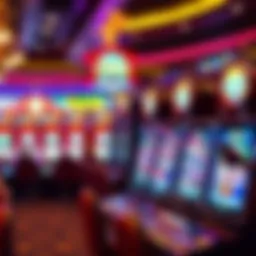 Vibrant slot machine display at Morongo Casino