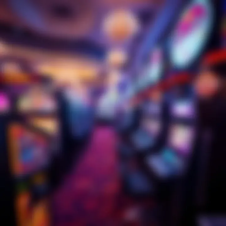 Elegant gaming area with slot machines