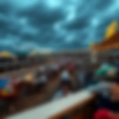 A panoramic view of Churchill Downs during a race day