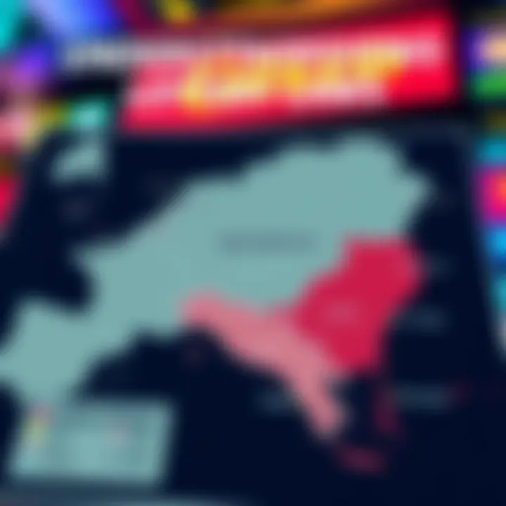 Map highlighting legal jurisdictions for online lotteries