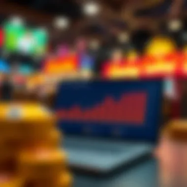 Graph showing online lottery participation trends