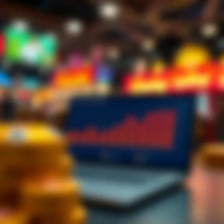 Graph showing online lottery participation trends