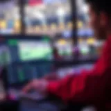 A user navigating a sports betting website on a laptop