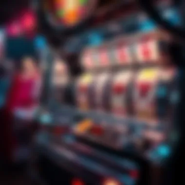 Close-up view of a nickel slot machine's internal mechanics and payout mechanisms