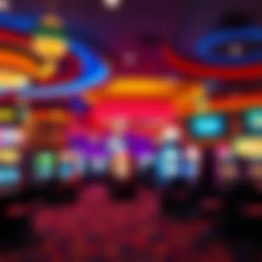Vibrant casino interior highlighting gaming options and entertainment