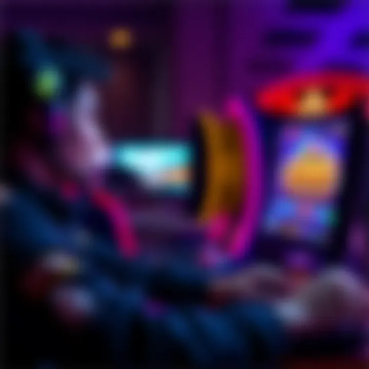 A player engaging with an online casino interface