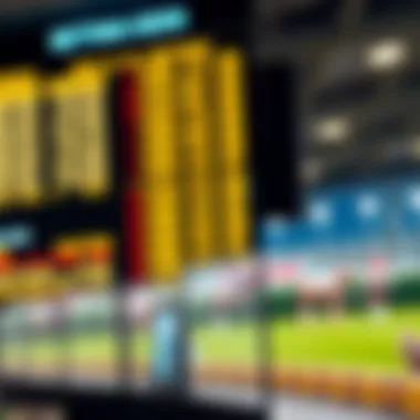 Detailed betting odds display at a racetrack