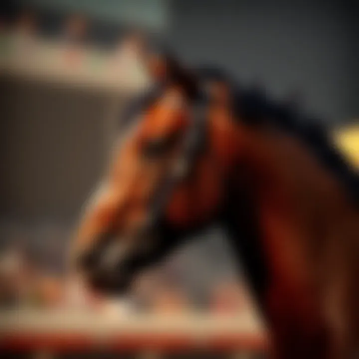 A close-up of a horse's profile showcasing its attributes