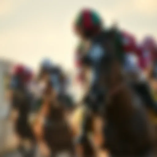 A jockey in action during a horse race