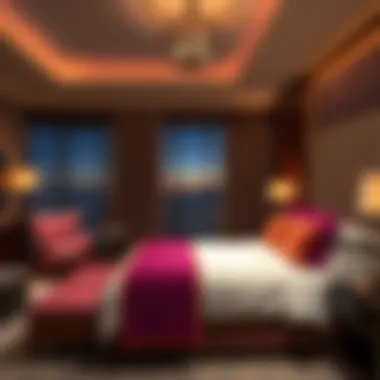 Opulent bedroom with plush furnishings