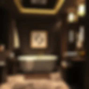 Stylish bathroom featuring modern amenities