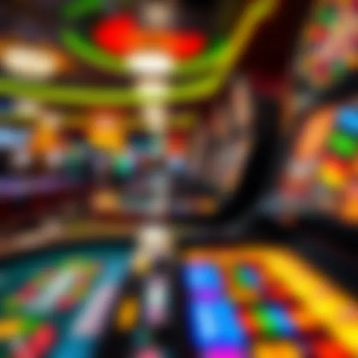 Close-up of vibrant gaming tables at Parx Casino