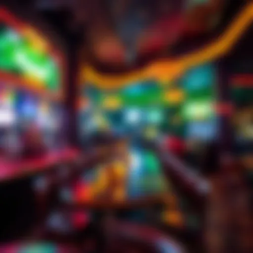 The Vibrant Atmosphere of Points Bet Sports Bar Interior view showcasing the vibrant ambiance of Points Bet Sports Bar