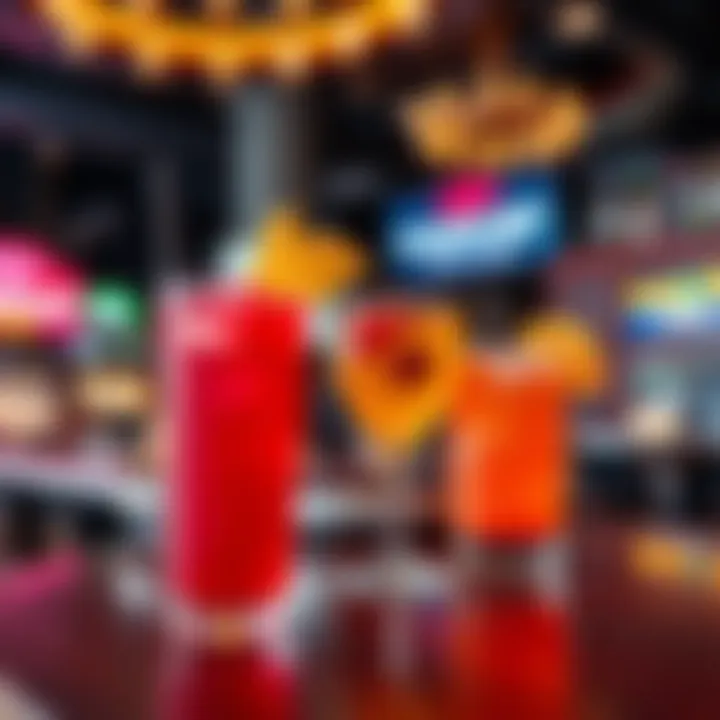 Signature Beverages at Points Bet Sports Bar A selection of signature cocktails and beverages offered at the bar