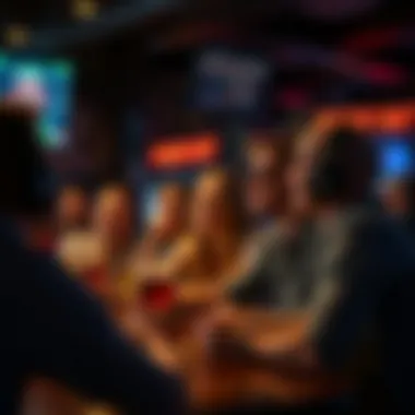 Social Engagement at Points Bet Sports Bar A group of friends enjoying their time cheering for their favorite team